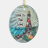 Kijk vuurtoren Christelijk Keramisch Ornament (Rechts)