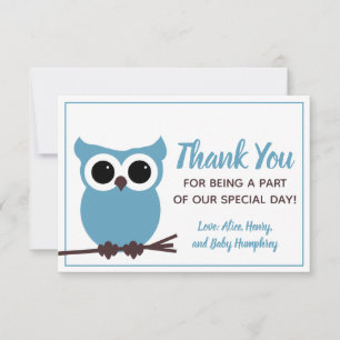 Kijk wat er bijna verschuldigd is! Blue Owl Bedank Bedankkaart