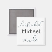 Kijk wat ik gemaakt heb van persoonlijke magneet (Voorkant / Achterkant)