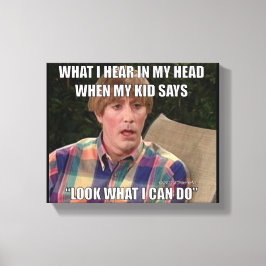 Kijk wat ik kan doen meme canvas print kunst aan d