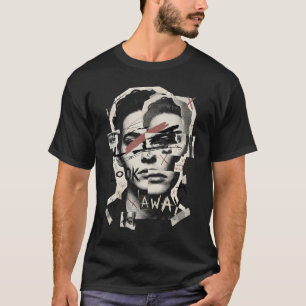 Kijk Weg Gebroken Gezicht Collage T-shirt