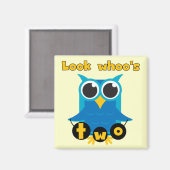 Kijk Whoo's 2 Verjaardag Tshirts en Gifts Magneet (Voorkant / Achterkant)