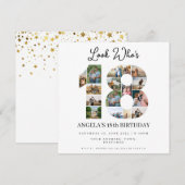 kijk wie 18 is Fotocollage tiener verjaardag Kaart (Voorkant / Achterkant)