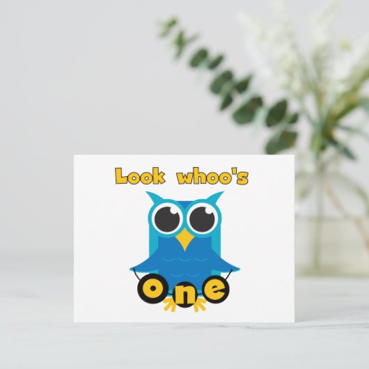 Kijk wie 1 Tshirts en geschenken heeft Briefkaart (Staand voorkant)