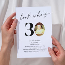 Kijk Wie 30 Is Moderne Eenvoudige Foto 30e Verjaar