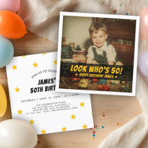 Kijk wie 50 verjaardag is Aangepaste retro foto