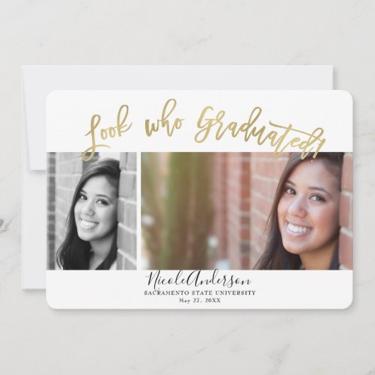 Kijk wie afgestudeerd Afstuderen 2 Fotoviering Kaart (Voorkant)