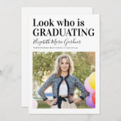 KIJK WIE Afstuderen het Afstuderen van de Foto Aankondiging (Voorkant / Achterkant)