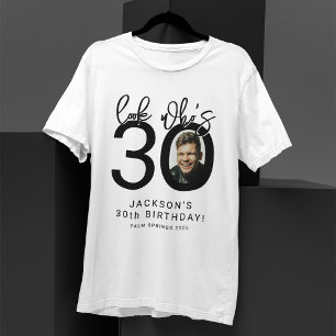 Kijk wie dertig is Foto 30e verjaardag T-shirt