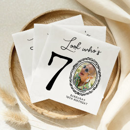 Kijk wie er zeventig is Foto 70e verjaardag Servet