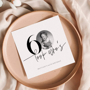 Kijk wie is 60 Grappige Foto Eenvoudige 60e Verjaa Servet