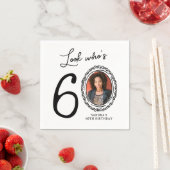 Kijk Wie Zestig Foto 60ste Verjaardag Servet (Insitu)