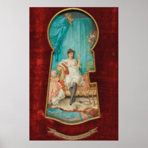 Kijken door het Keygat van Hans Zatzka Poster