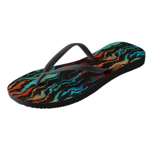 Kijken in het abstracte Vuur Teenslippers