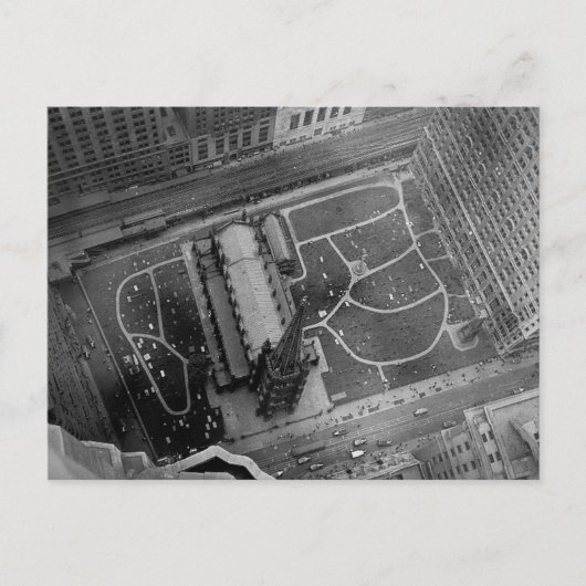 Kijken naar de Trinity Church en de begraafplaats Briefkaart (Voorkant)