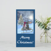 Kijken naar Kerstmis Kaart (Staand voorkant)