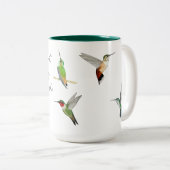 Kijken naar kolibries tweekleurige koffiemok (Voorkant rechts)