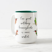 Kijken naar kolibries tweekleurige koffiemok (Voorkant links)