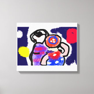 Kijken naar vuurwerk canvas afdruk