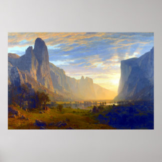 Kijken naar Yosemite Valley Albert Bierstadt 1865 Poster