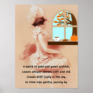 Kijken uit het raam poster