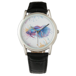 Kijken - Waterverf Series: Betta Fish Horloge