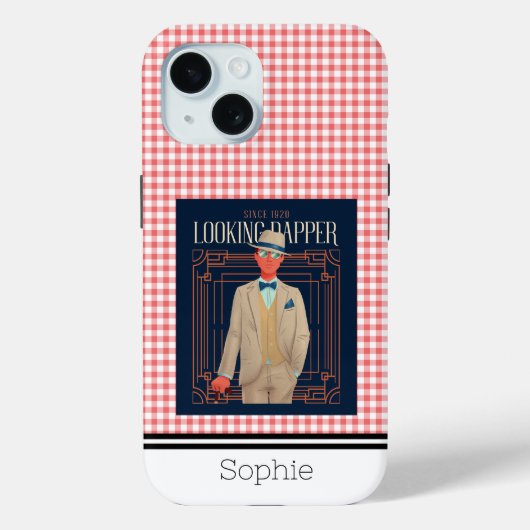 Kijkend Dapper Retro Samsung Case-Mate iPhone Case (Achterkant)