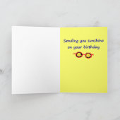 Kijkend naar Bright Side Birthday Greeting Kaart (Binnen)