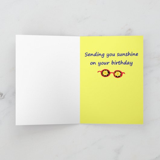 Kijkend naar Bright Side Birthday Greeting Kaart (Binnen)