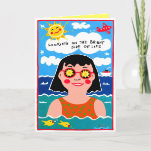Kijkend naar Bright Side Birthday Greeting Kaart