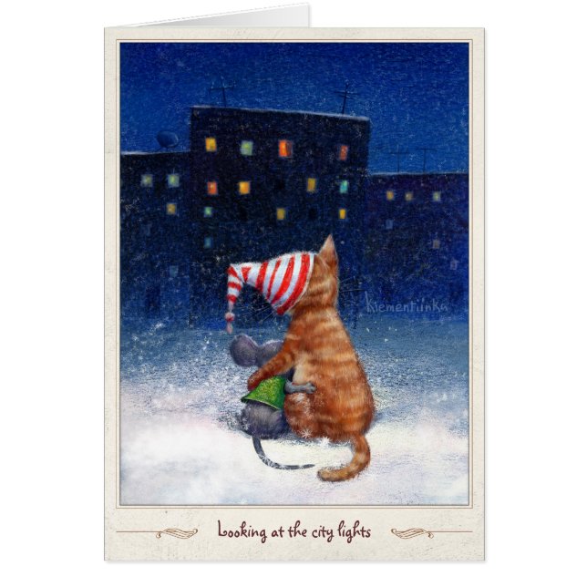 Kijkend naar de stadslichten (Voorkant)