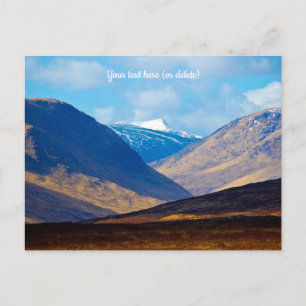 Kijkend naar Glen Etive, Schotland ansichtkaart Briefkaart