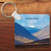 Kijkend naar Glen Etive, Scotland Keyring Sleutelhanger (Voorkant)