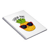 Kijkend naar pijnboom Fun ananas woordspeling  Notitieboek (Rechterzijde)