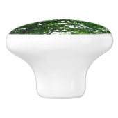 Kijkend omhoog naar de Bomen van de Zomer Keramische Knop (Zijkant)