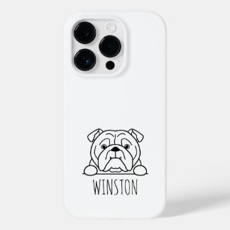 Kijkende Engelse Bulldog Hondennaam Hoesje
