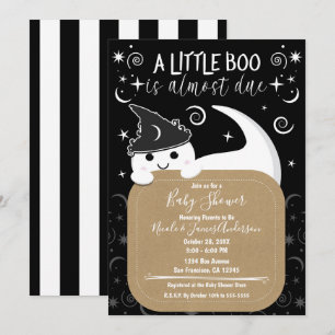 Kijkende Geestenheks Halloween Boe Baby Shower Kaart