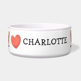 Kijkende Gouden Corgi Aanpasbaar thema Voerbakje