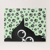 Kijkende Kat Ontwerp Puzzel (Horizontaal)