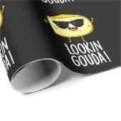 Kijkijkend Gouda Funny Cheese Pun Dark BG Cadeaupapier (Rol Hoek)