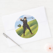 kijkperiode Golfer Golf Ronde Sticker (Envelop)