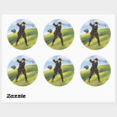 kijkperiode Golfer Golf Ronde Sticker (Vel)