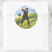 kijkperiode Golfer Golf Ronde Sticker (Tas)