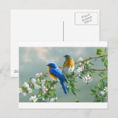 kijkschilderijen, bloemen, vogels, desktop-l- briefkaart (Voorkant / Achterkant)