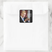 Kijkt Cornpop in een oog Vierkante Sticker (Tas)