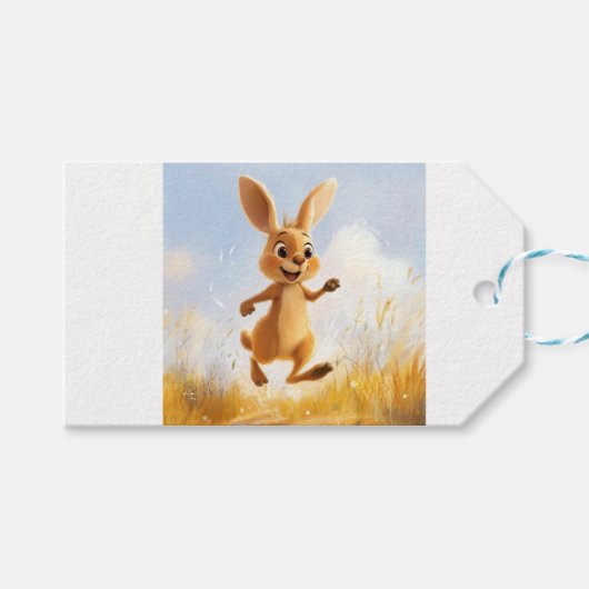 Kiki het konijn cadeaulabel (Voorkant (Horizontaal))