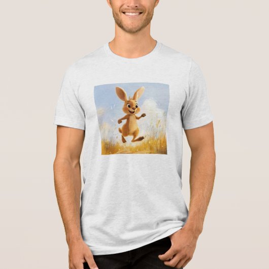 Kiki het konijn Tri-Blend shirt (Voorkant)