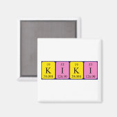 Kiki periodieke tabelnaam magneet (Voorkant / Achterkant)