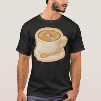 Kiki S bezorgservice Latte Cafe Art T-shirt