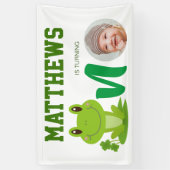 Kikker 1e verjaardagsbanner spandoek (Verticaal)